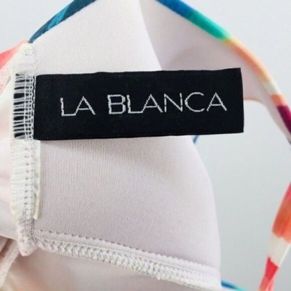 La Blanca Solar stripe Mio one piece swimsuit Medium BoxA - Picture 5 of 6